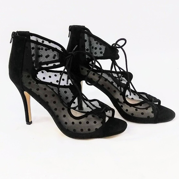 Torrid Polka Dot Mesh Women's 5" Heels Stilettos - Picture 2 of 8